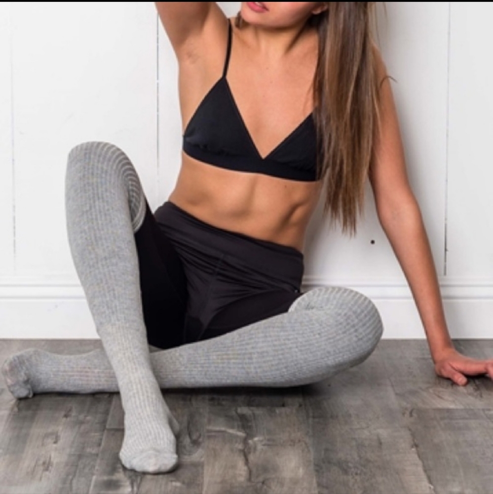 ✨️2/$20 Gray & White Thigh High Socks